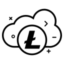 coin, crypto, cryptocurrency, currency, lite, money svg vector icon