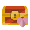 treasure,chest,heart icon