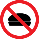 cake, forbidden, hamburger, prohibition svg vector icon
