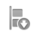 align,vertical,left,down icon