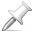 location, pin, push icon