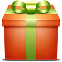 gift, orange, present icon