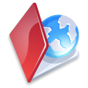 folder,web,red icon