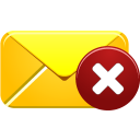delete, email icon