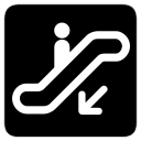 down, escalator svg vector icon