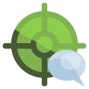 aim,speech,bubble icon