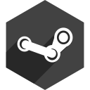 hexagon, media, shadow, social, steam svg vector icon