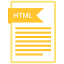 document, extension, folder, html, paper svg vector icon