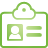basic, card, green, user icon