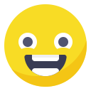 excited, face, happy, positive, smile, smiley, welcoming svg vector icon