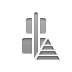 align,vertical,center,pyramid icon