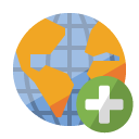 world,add icon