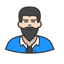 avatar, guy, hipster, man svg vector icon