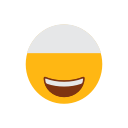 cap, emoji, face, islam, laugh face, muslim svg vector icon