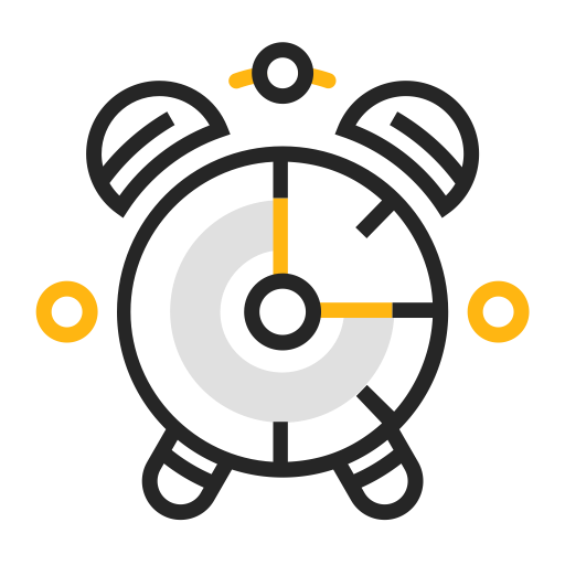 Line Drawing Color Alarm Clock svg vector icon