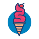 colorful, dessert food, ice cream svg vector icon