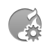 burn,disk,gear icon
