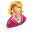 user,female icon
