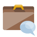 briefcase,speech,bubble icon