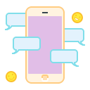 bubble, chat, mobile, smartphone, talk svg vector icon