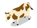 animal, animals, cow, farm, rural svg vector icon