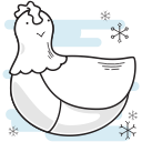 bird, chicken, christmas, french, hen svg vector icon