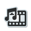 music, sticker, video icon