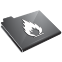 flame, grey icon