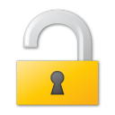 unlock,yellow icon