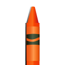 crayon tip, crayon5, orange crayon svg vector icon
