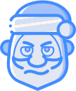 christmas, cross, father christmas, santa, xmas svg vector icon