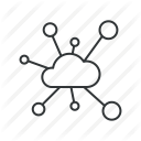 cloud, communication, connection, databank, files, networking, social icon