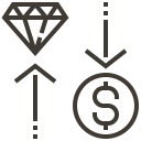 asset, cash, diamond, exchange, loan, money, pawnshop svg vector icon