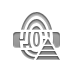 fingerprint,reader,pyramid icon