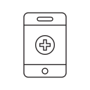 health, healthcare, medicine, mobile, online svg vector icon