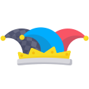clown, hat, jester, joker, layer, photo svg vector icon