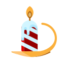 candle, christmas, light, merry svg vector icon