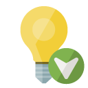 ligthbulb,down icon