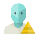 user,pyramid icon