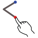 chevron, gestureworks, right, stroke icon