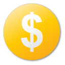 currency,dollar,yellow,money,cash,coin icon