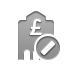 bank,pound,cancel icon