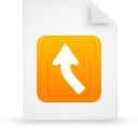 document, file, orange, paper icon