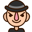 avatar, emoji, emotion, impish, man, naughty, smiley svg vector icon