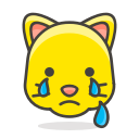 cat, crying, face svg vector icon