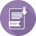 document, file, format, php, type svg vector icon