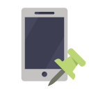 phone,push,pin icon