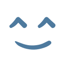 emoji, emot, happy, satisfacted, smile svg vector icon