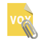 file,format,vox,attachment icon