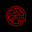 dribbble, media, share, social svg vector icon